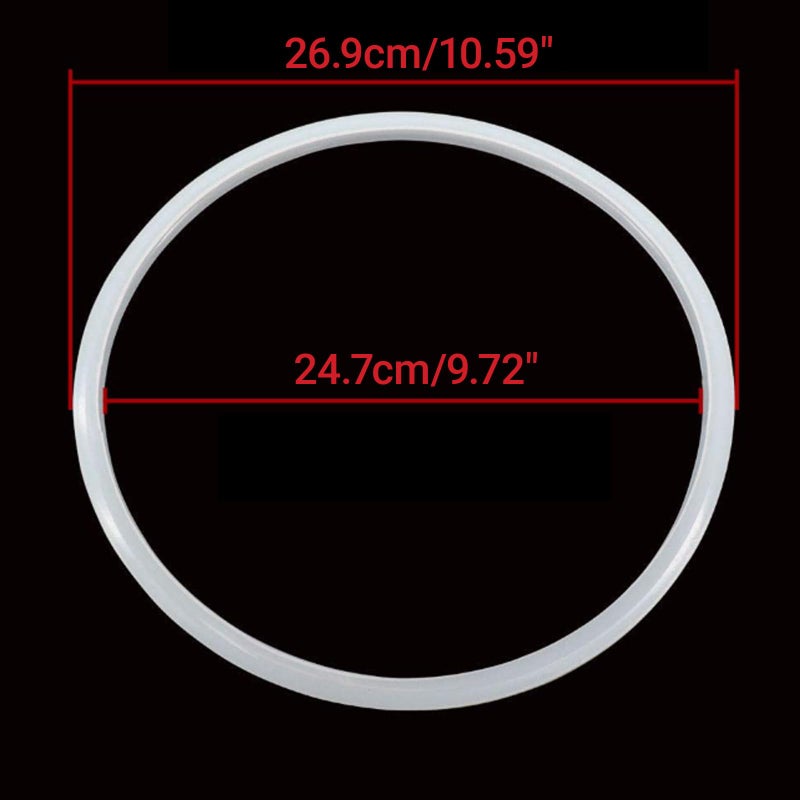 LDEXIN 2Pcs Silicone Pressure Cooker Replacement Gasket Sealing Ring, Silicone Sealing Rings, Inner Diameter 24.7cm / 9.72 inch, Outer Diameter 26.9cm /10.59 inch - Image 2